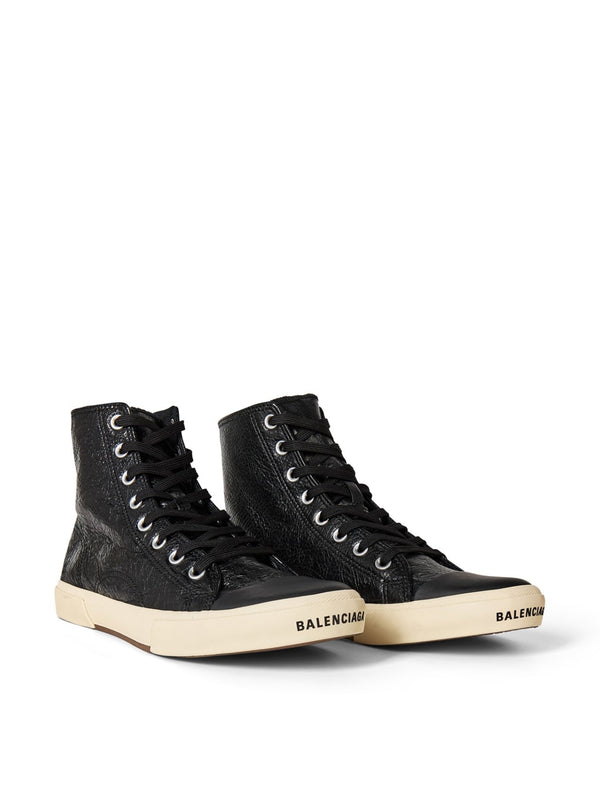 Balenciaga Paris High-Top Sneaker — Black