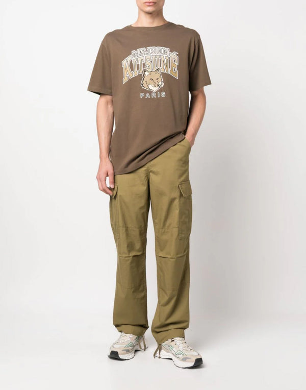 Maison Kitsunã© Campus Fox Logo T-Shirt — Green