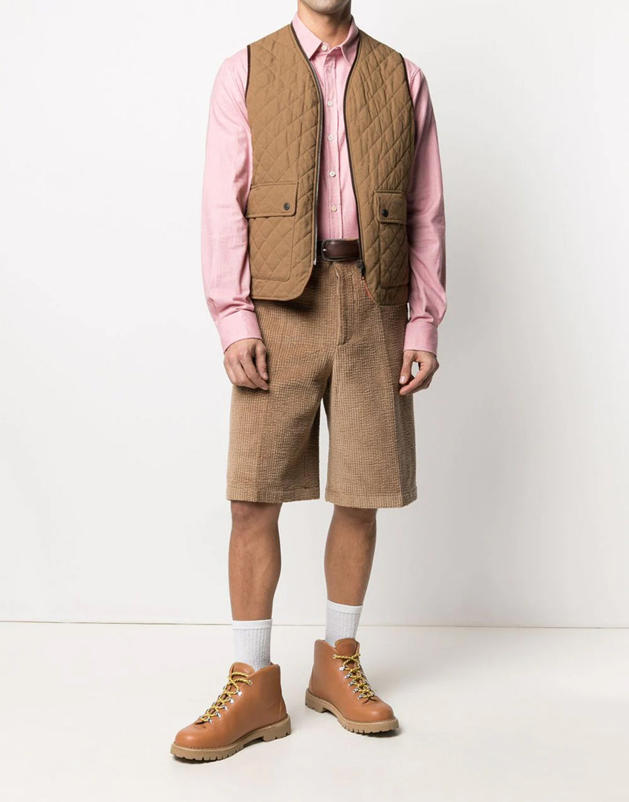 Dsquared2 Reversible Quilted Vest — Brown