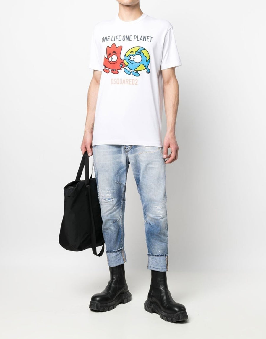 Dsquared2 Logo-Printed T-Shirt — White