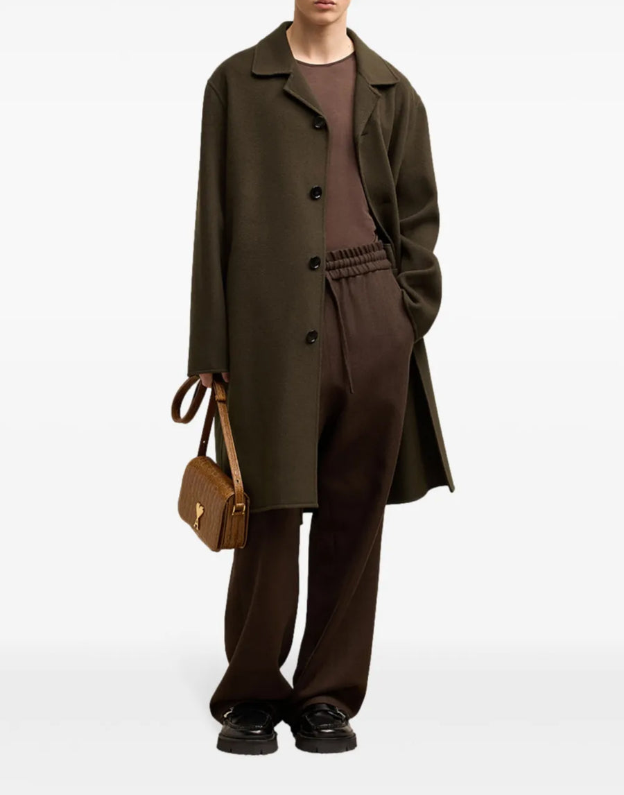 AMI Paris De Coeur Coat — Brown