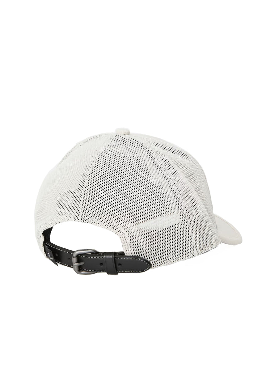 Coach CU355CHK Embroidered Logo Trucker Hat — White