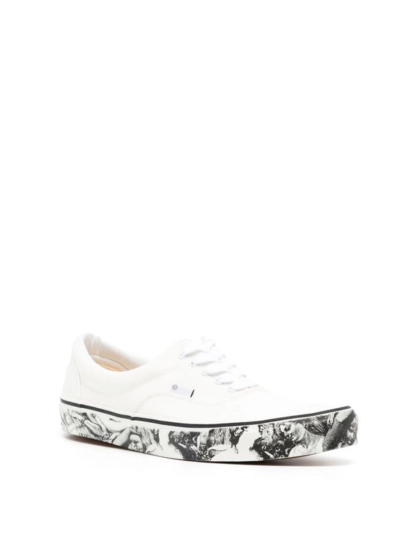 Undercover Printed Soles Canvas Sneakers — White