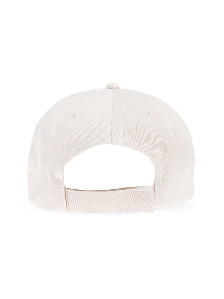 Y-3 JM9041 Striped Logo Baseball Cap — White