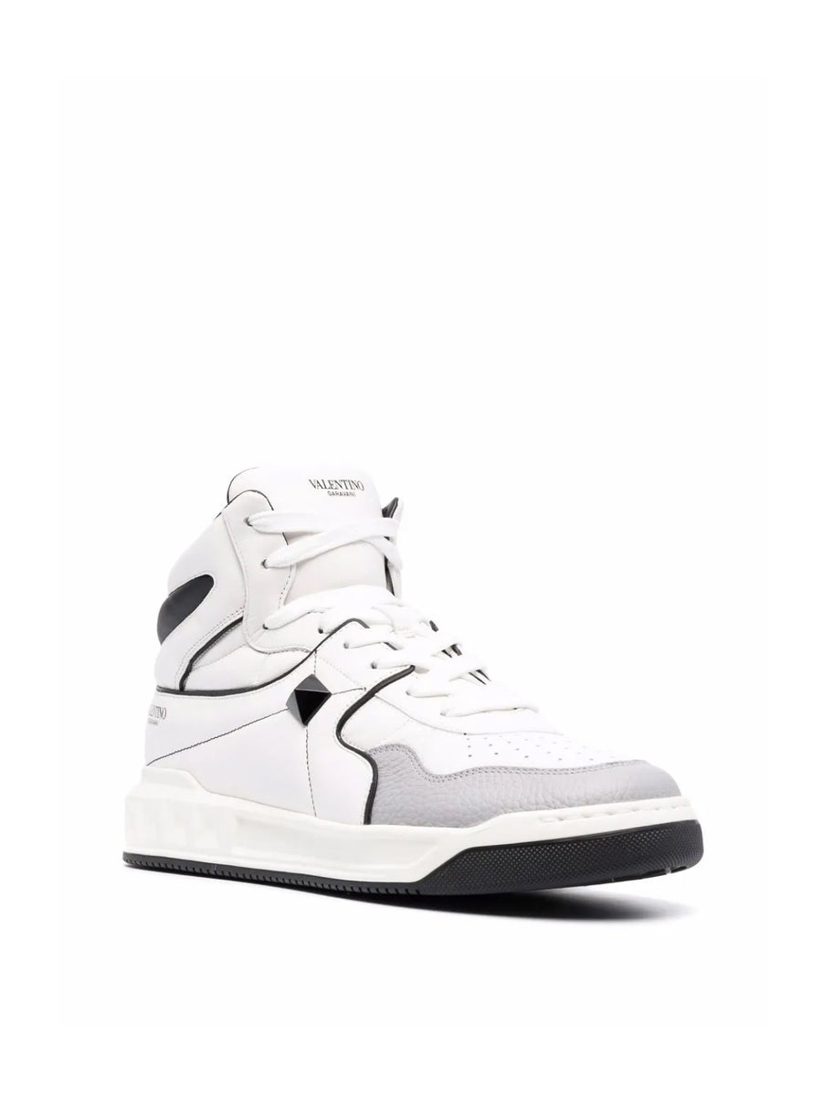 Valentino Garavani One Stud Mid-Top Sneaker — White