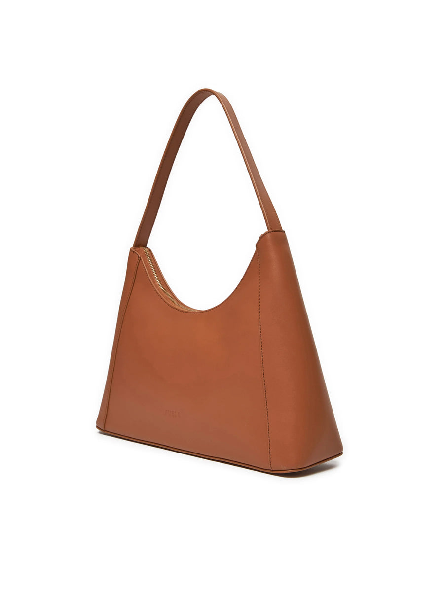 Furla Diamante Shoulder Bag — Brown