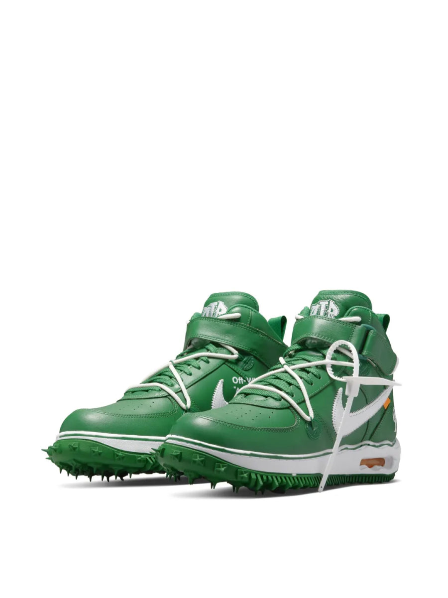 Nike Logo Leather High-Top Sneaker — Green