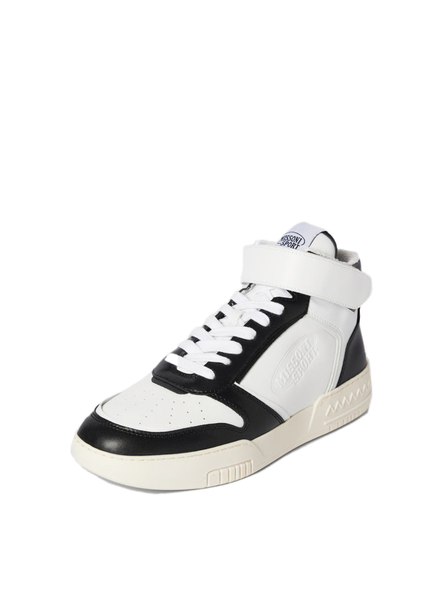 Missoni Sport High-Top Sneaker — White