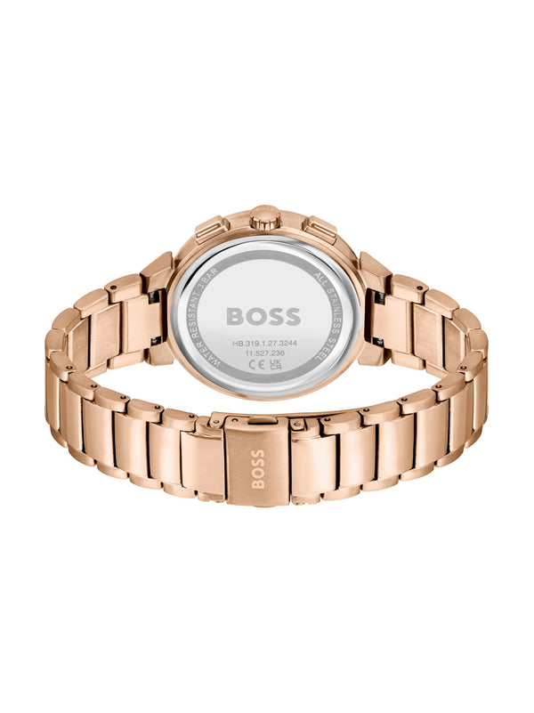 Hugo Boss Stainless steel case and bracelet watch in rose gold