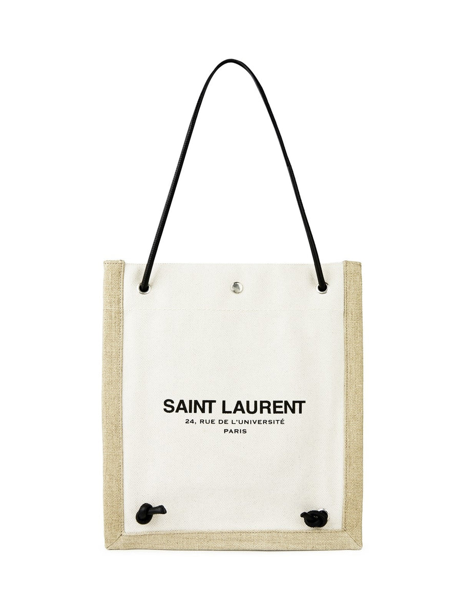 Saint Laurent حقيبة بحمالة متقاطعة جامعية — أبيض