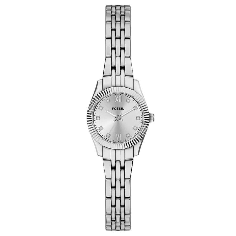 Fossil Stainless steel case and bracelet watch in silver