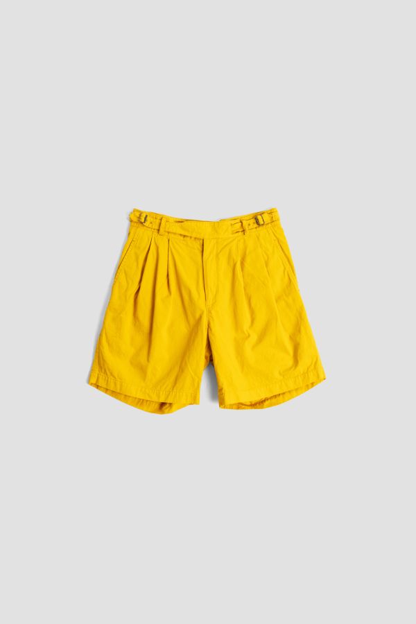Kolor Lightweight cotton bermuda shorts in yellow