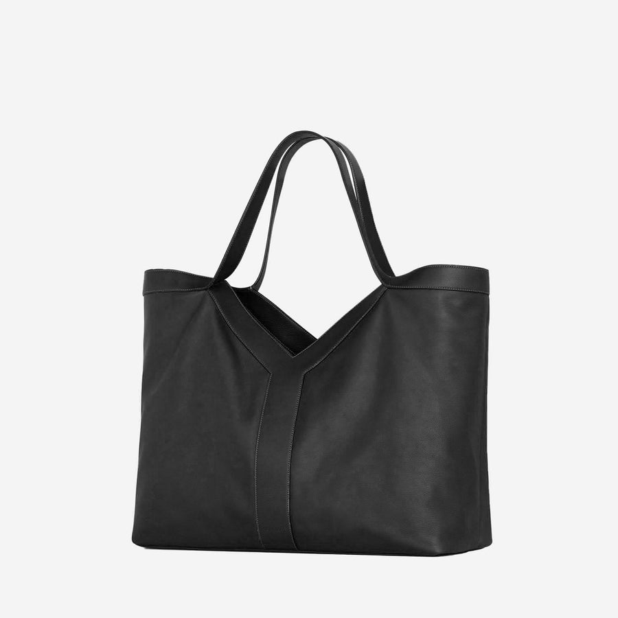 Large Leather Tote Bag Black Shoulder
