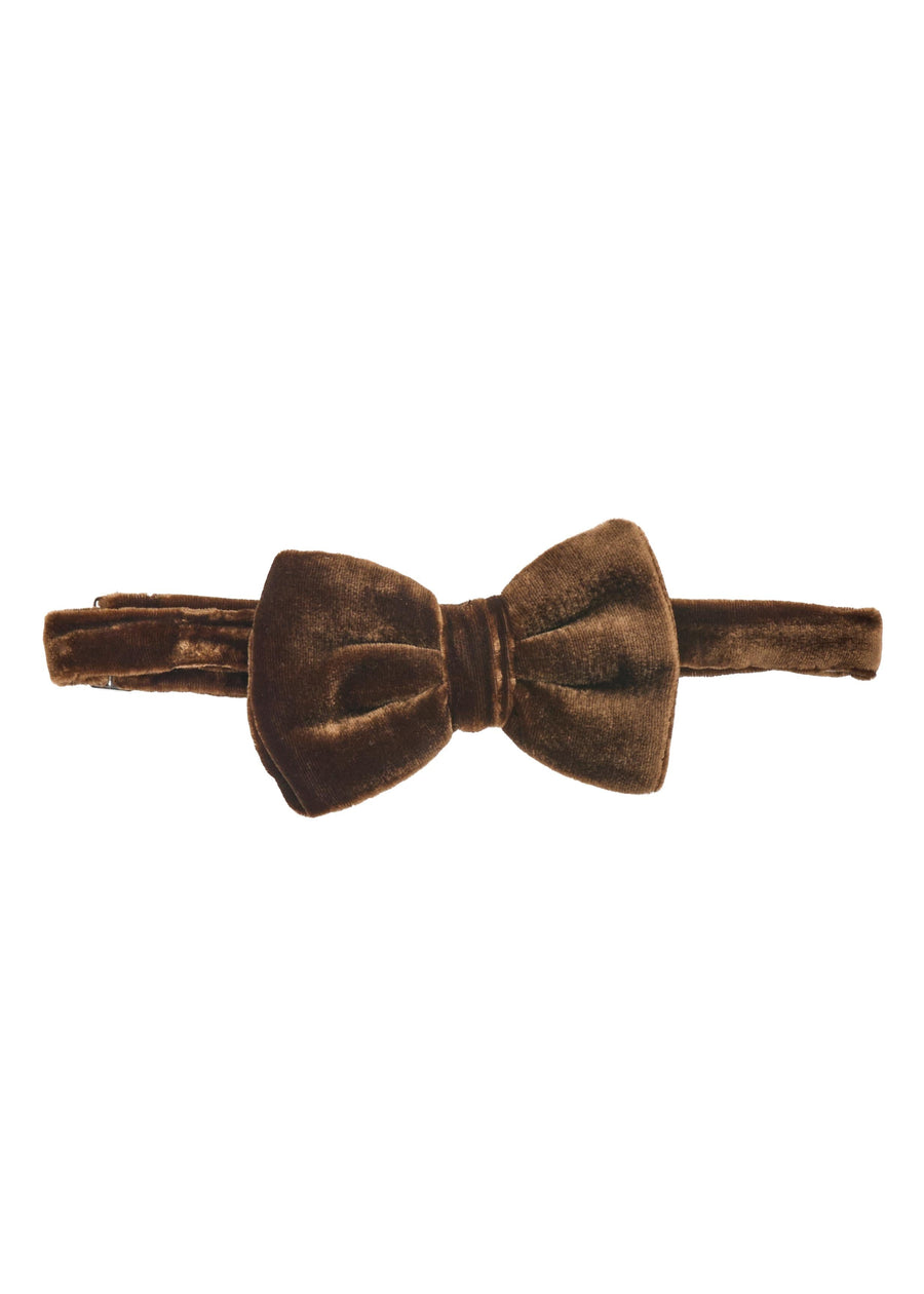 Bow Tie Brown Viscose-Silk Ties &