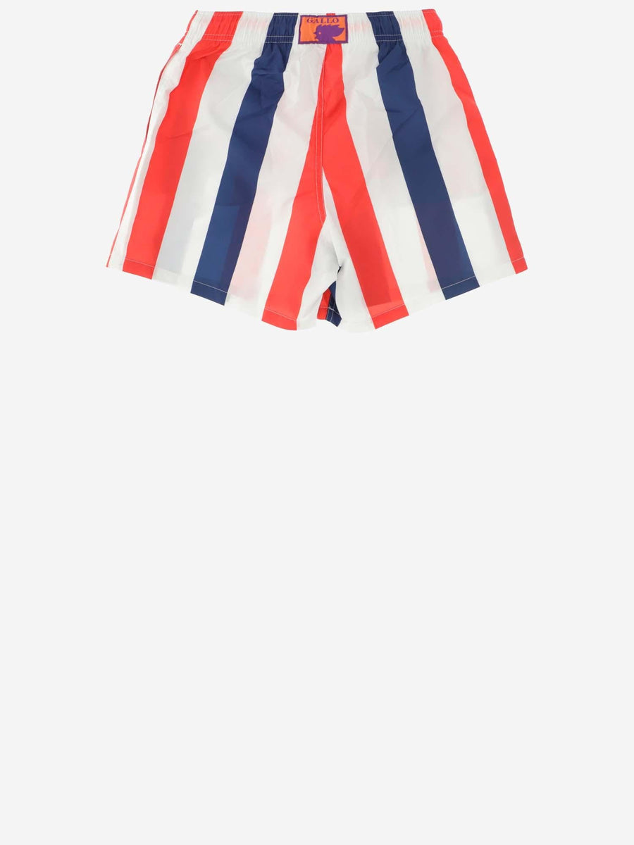 Swim Shorts Multicolour Stripes Polyester & Trunks