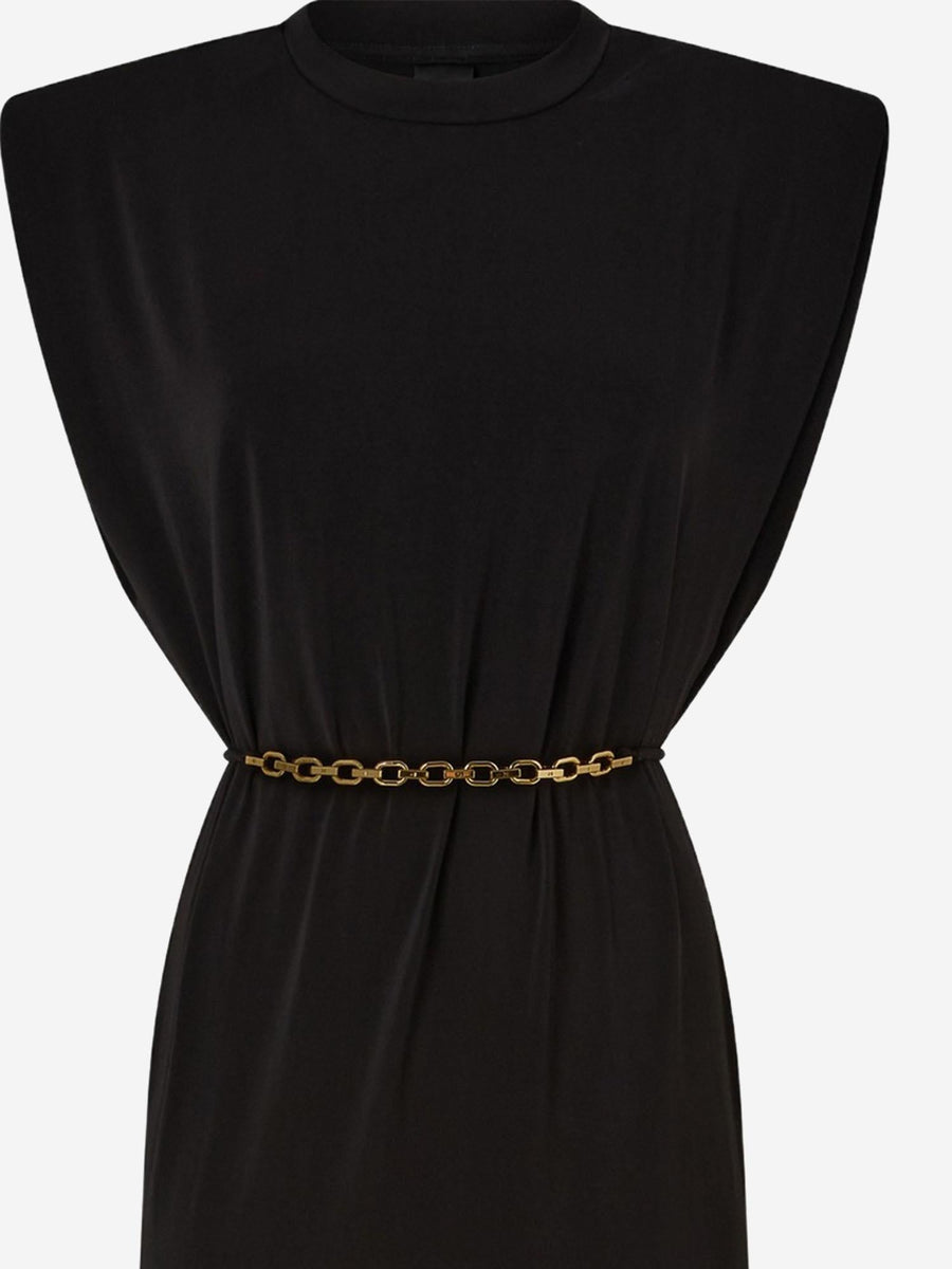 Dress Sleeveless Black Acetate