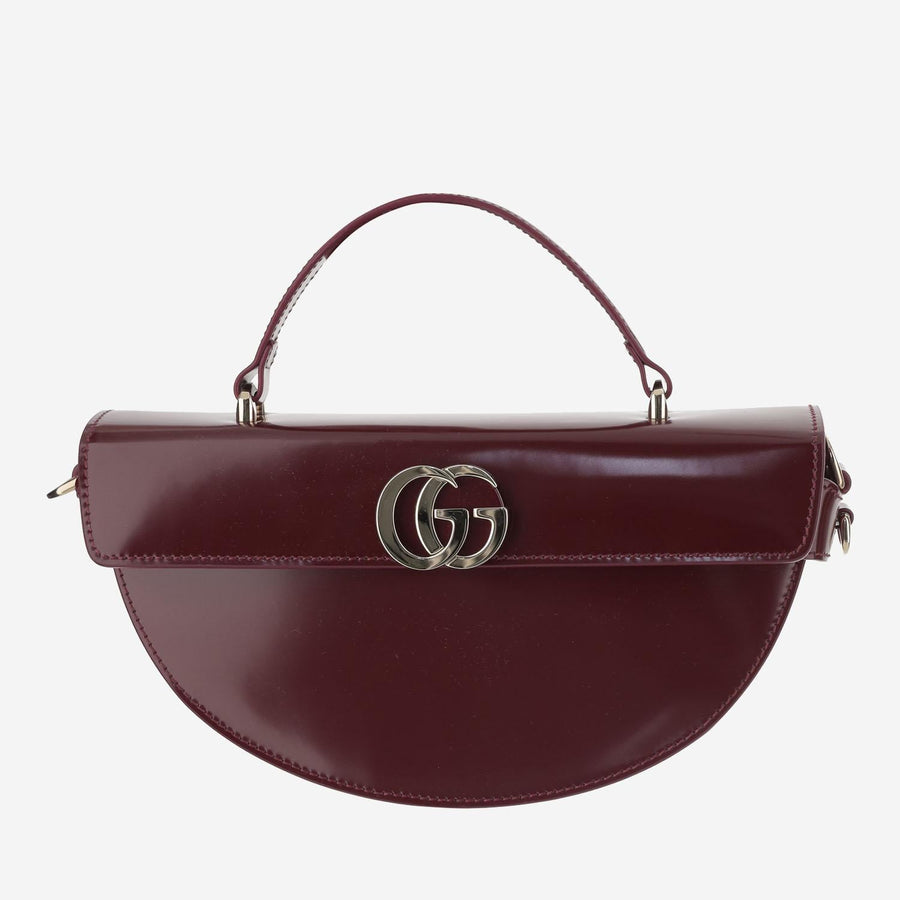 Leather Logo Hand Bag Small Red Handbags