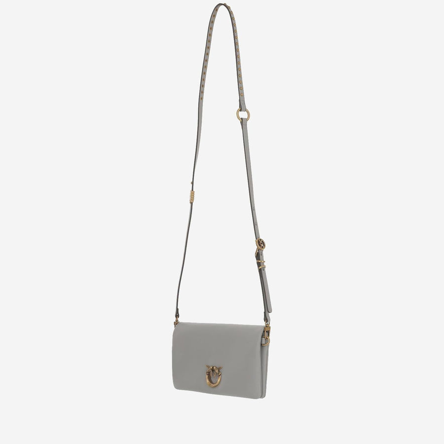 Shoulder Bag Grey Pearl Pearl/antique Gold Leather