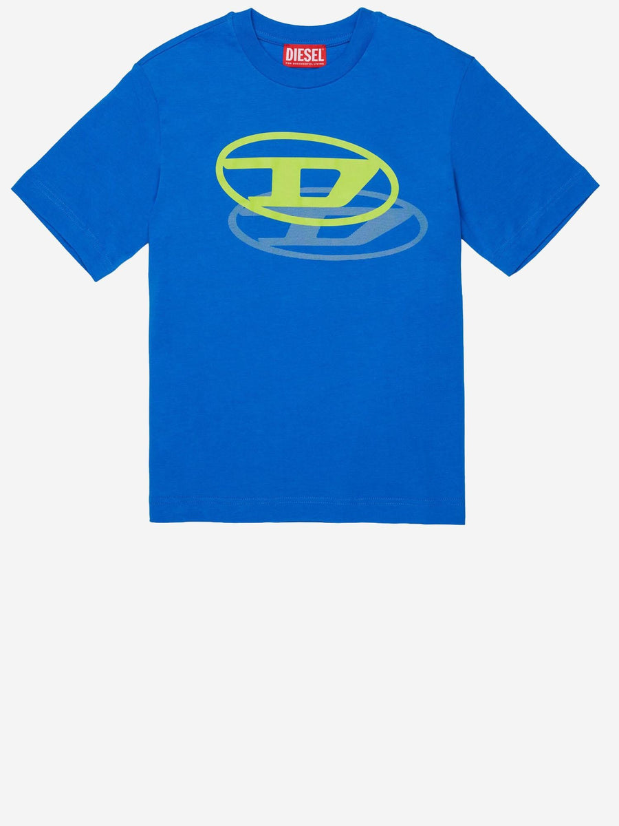 Cotton T-Shirt With Logo Navy T-shirts