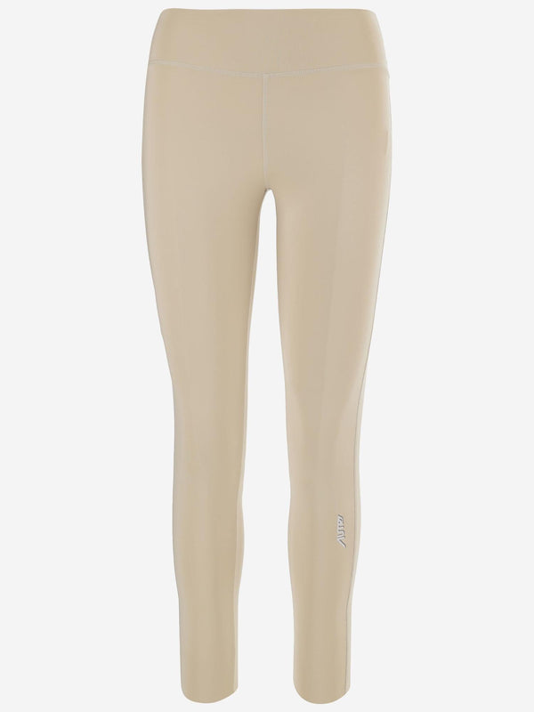 Nylon Blend Skinny Trousers White Polyester