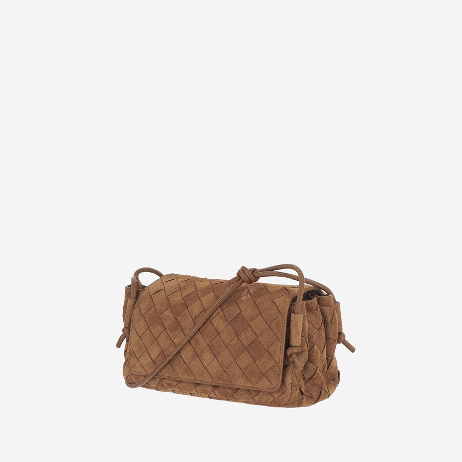 Suede Evening Clutch Light Brown Calf Skin Shoulder Bags