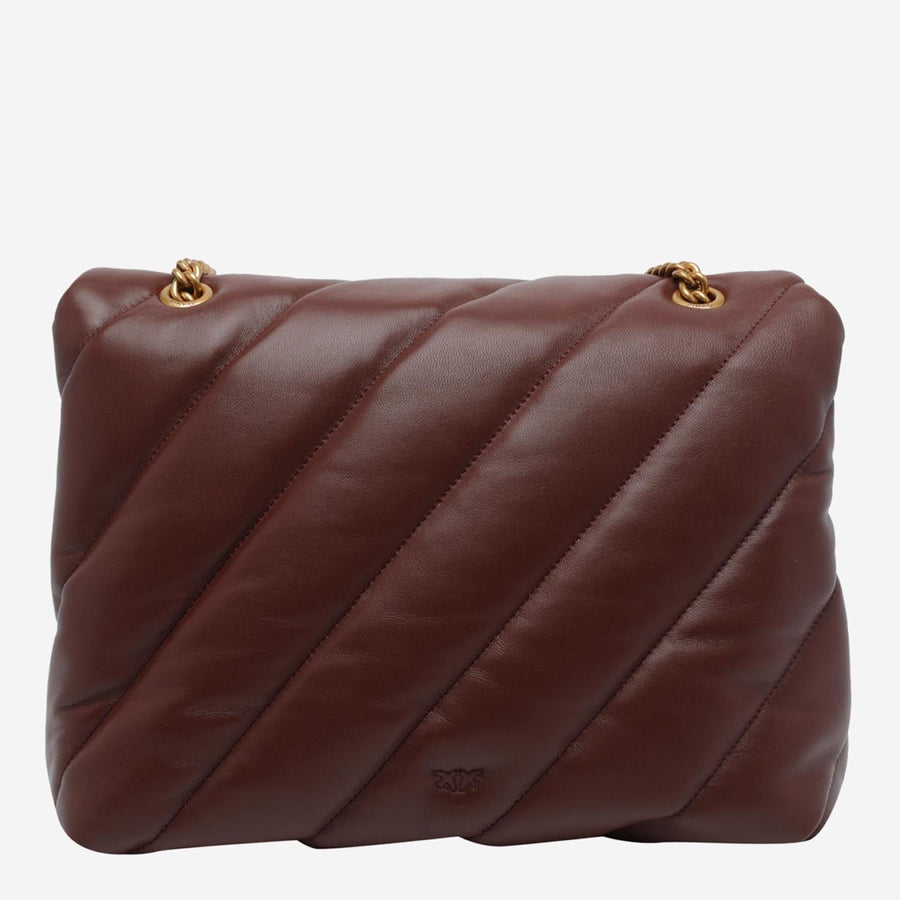 Big Puff Bag Burgundy Leather Shoulder