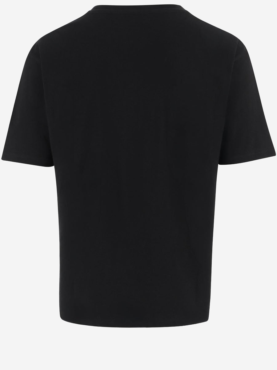 Cotton T-Shirt With Logo Black T-shirts