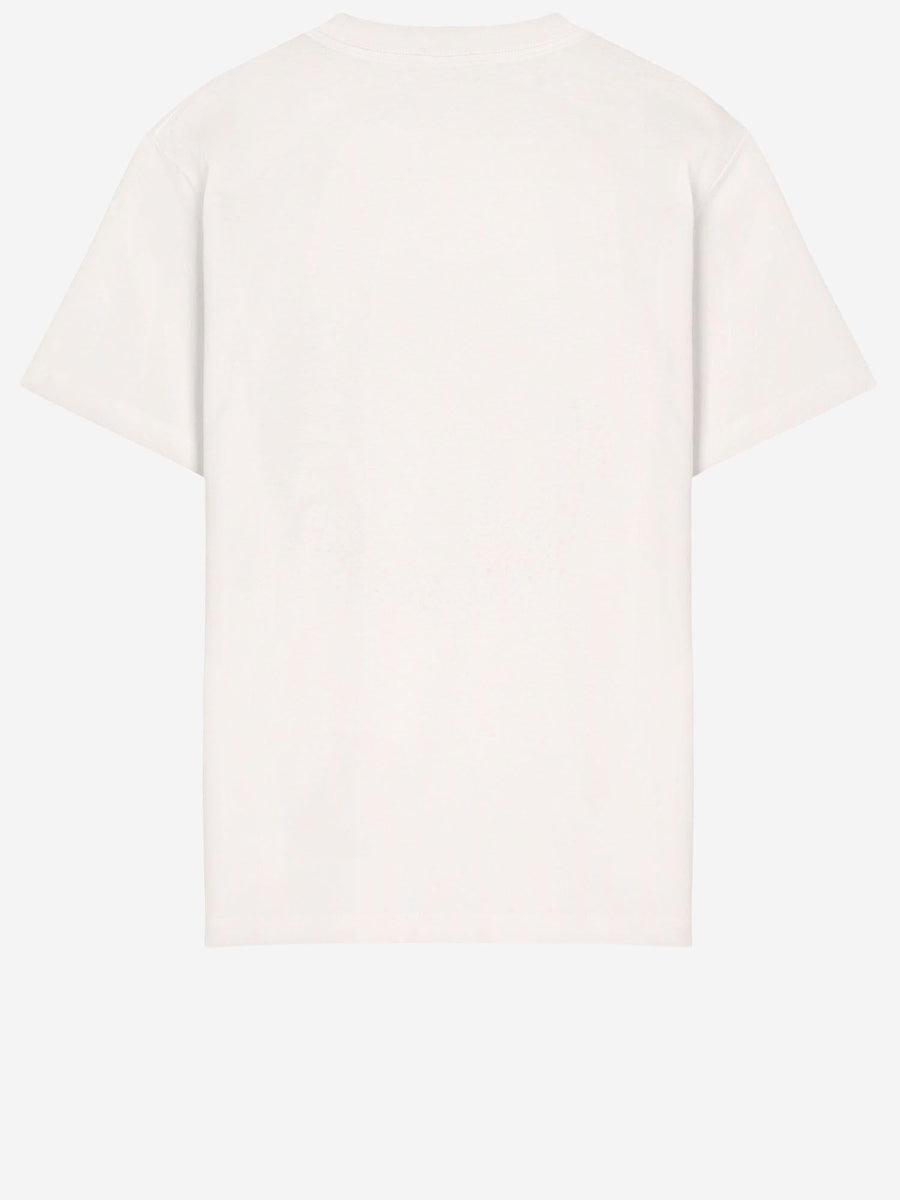 T-Shirt With Logo Beige Cotton T-shirts
