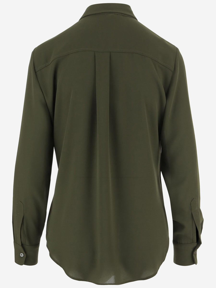 Shirt Technical Fabric Green Polyester