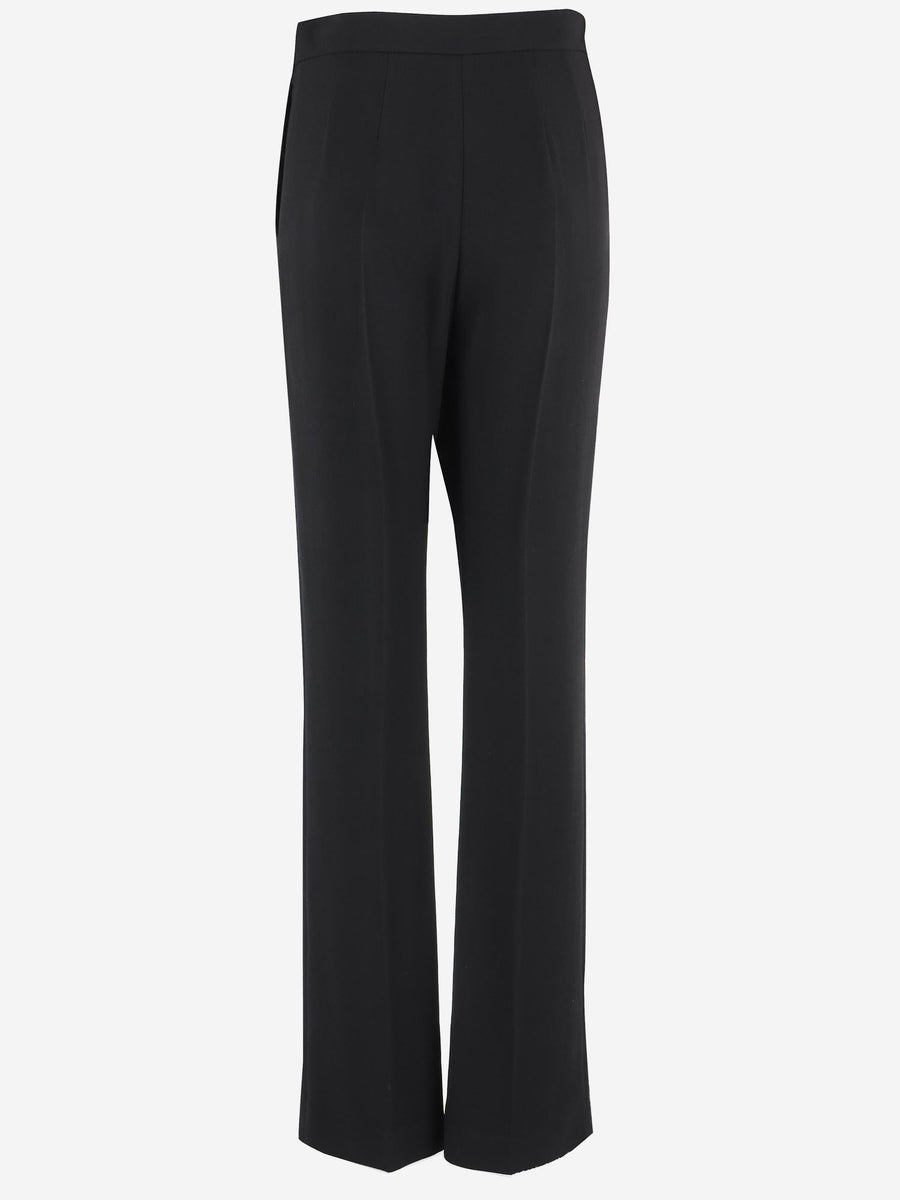 Pants Stretch Viscose Black Trousers