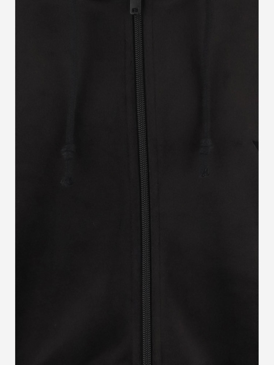 Mens Sweatshirt Black Recycled Polyester / Elastane Sweatshirts