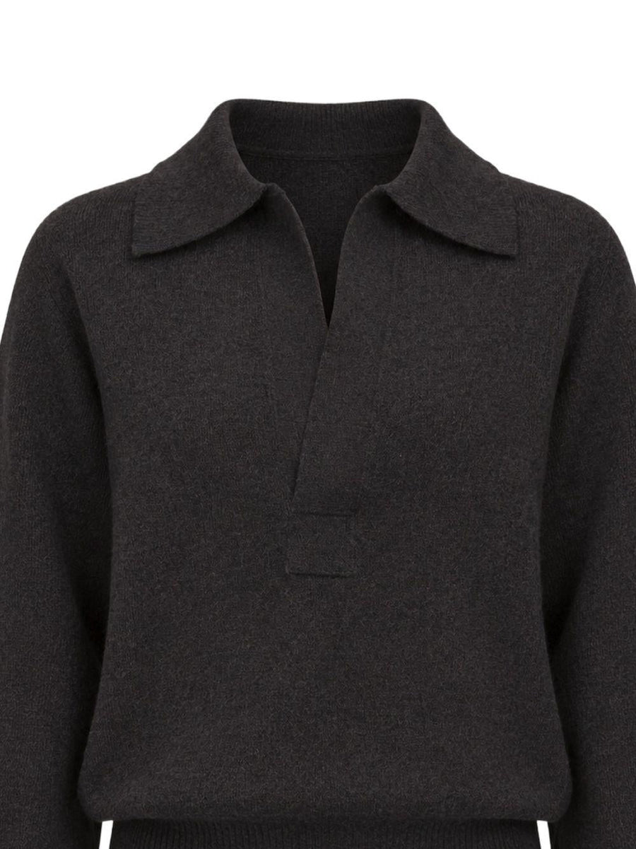 Sweater Genevieve Melange Grey Wool
