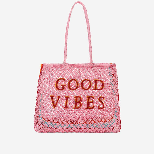 Shopping Bag Ulyss Raffia Pink Tote