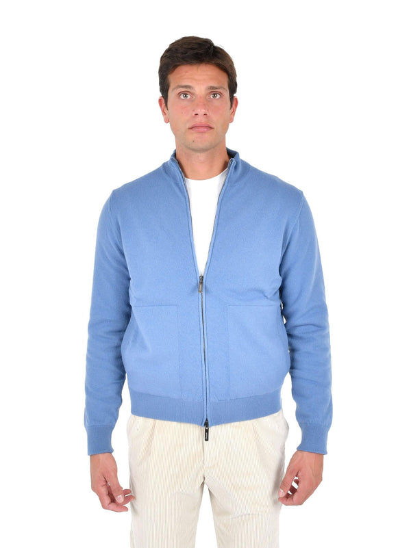 Reversible Cashmere Jacket Light Blue