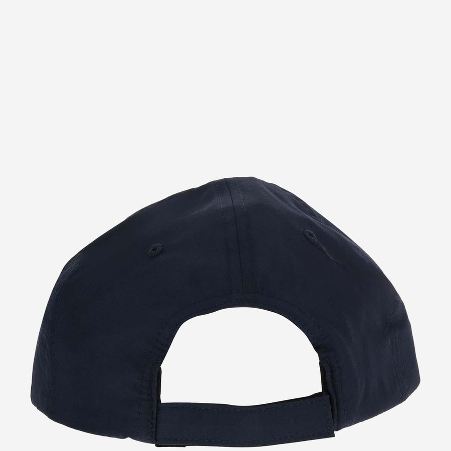 Nylon Baseball Cap With Logo Blue Polyester Hat