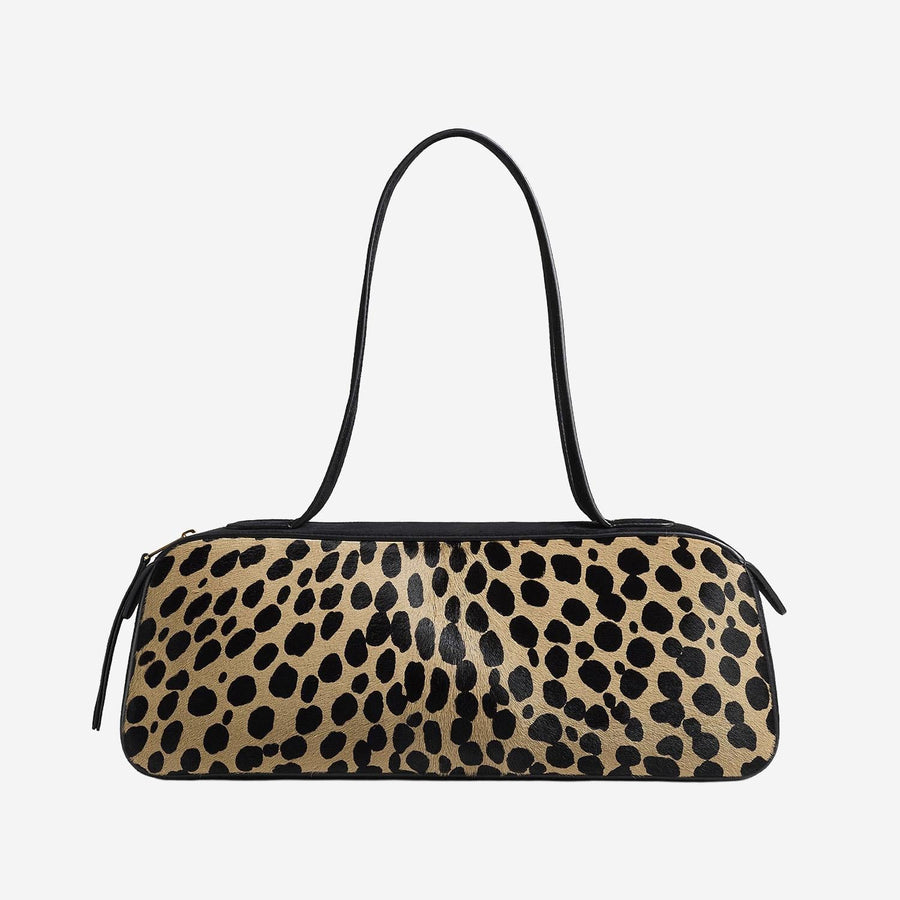 Simona Ponyskin Shoulder Bag Animalier Calfskin