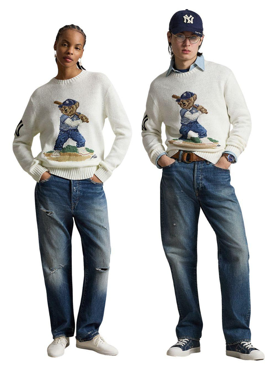 Sweater Polo Bear White Cotton