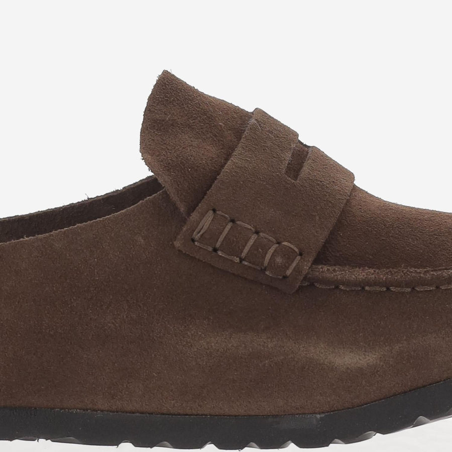 Moccasins Naples Suede Dark Brown Leather Sandal