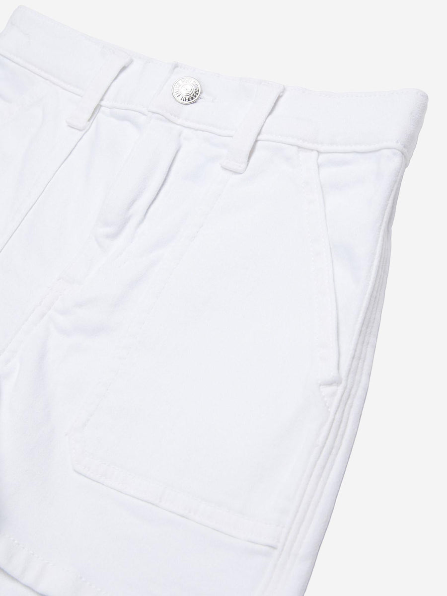 Stretch Cotton Shorts White
