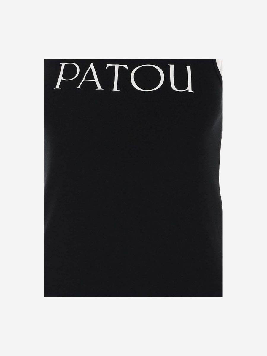 Tank Top Black Cotton
