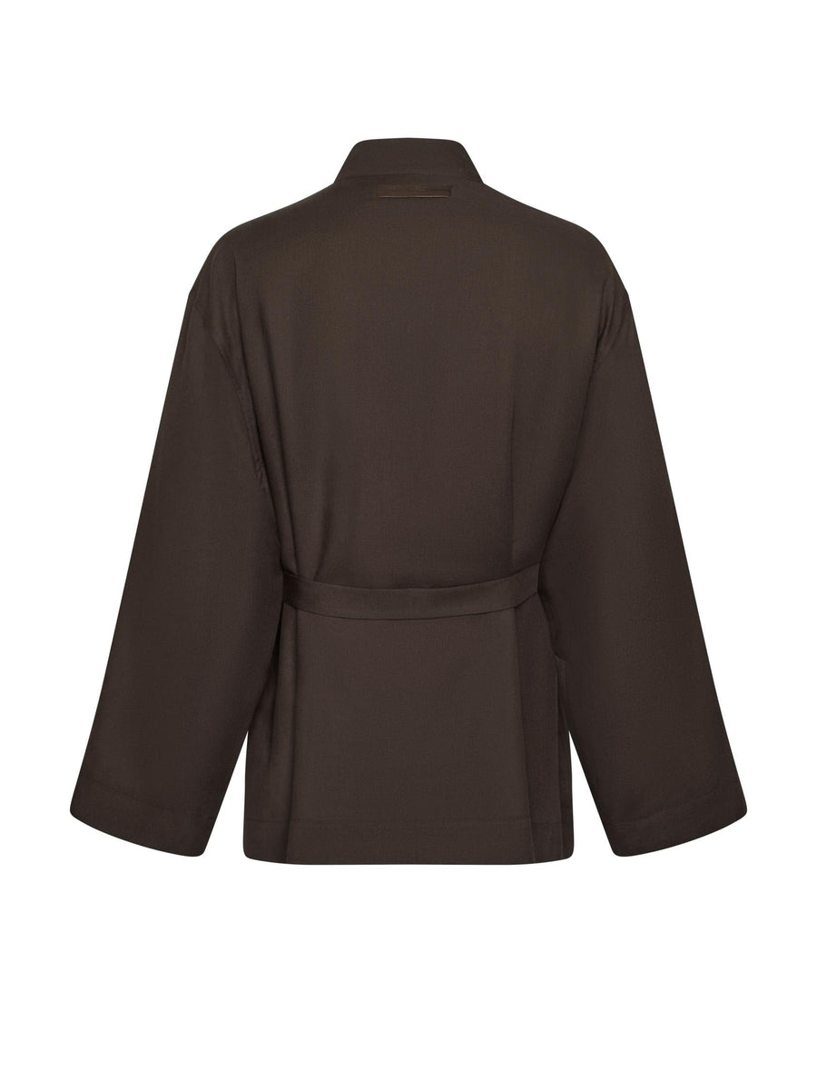 Robe Brown Cotton-Cashmere Sleepwear