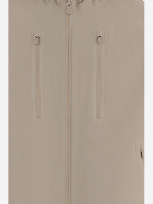 Jacket Hooded Nylon Beige Polyester
