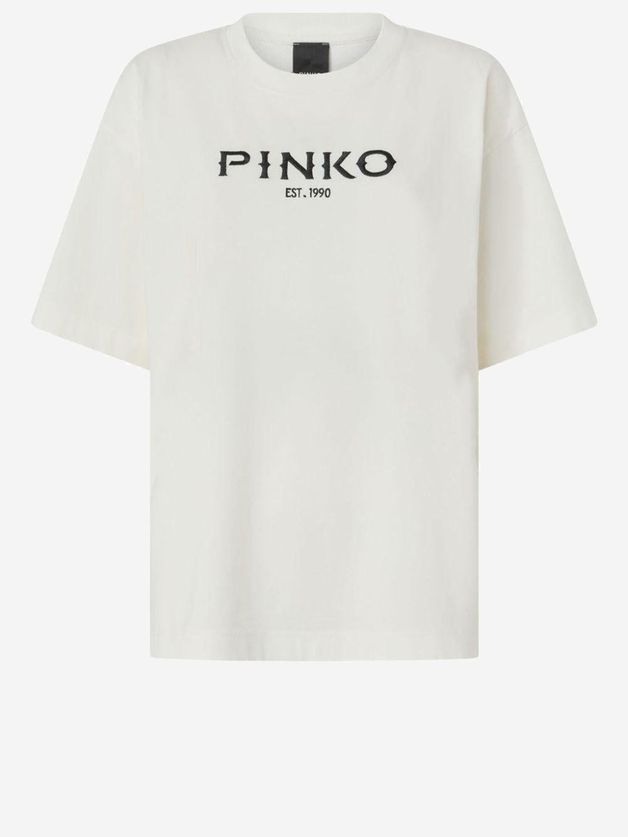 Cotton T-Shirt White Logo Print T-shirts & Jerseys