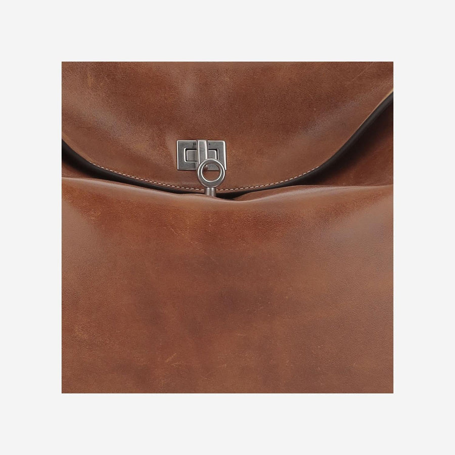 Shoulder Bag Rodeo Brown Lambskin Leather