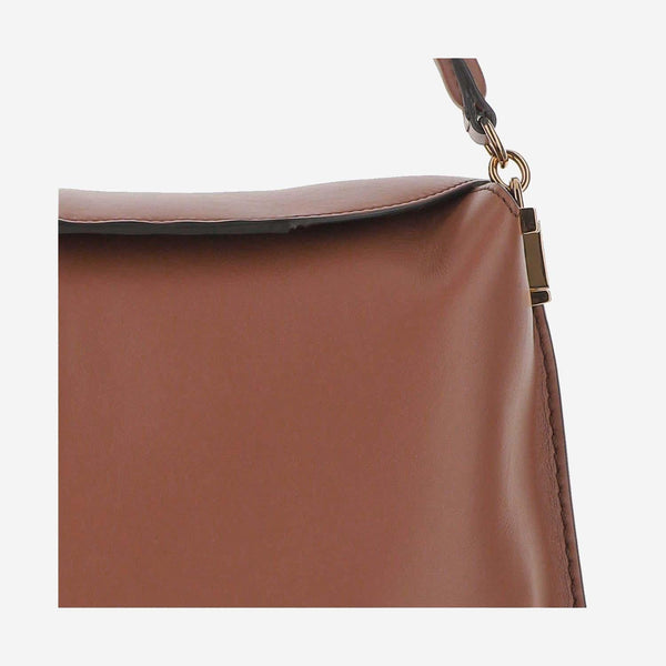 Large Leather T Case Hobo Bag Brown Shoulder