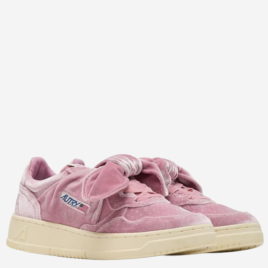 Low Velvet Sneakers Pink (polyester Trainers