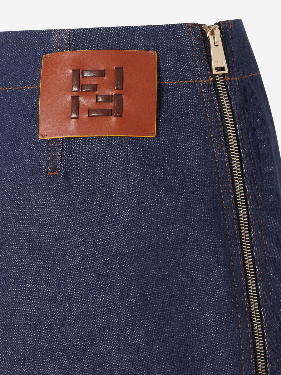 Skirt Dark Denim Cotton