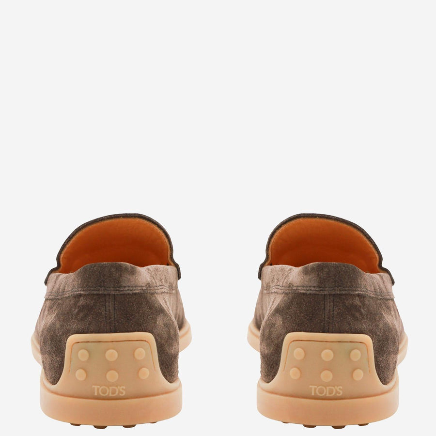 Suede Loafers Brown Calfskin