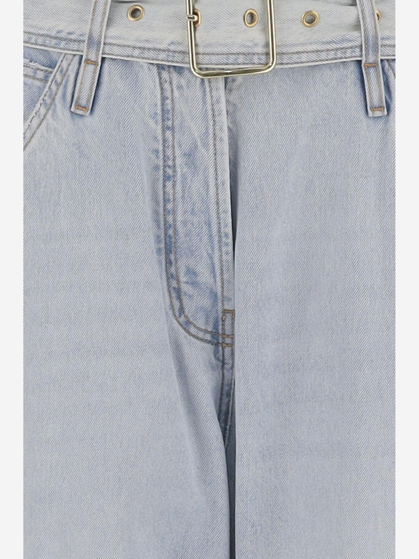 Jeans Light Denim Blue Cotton