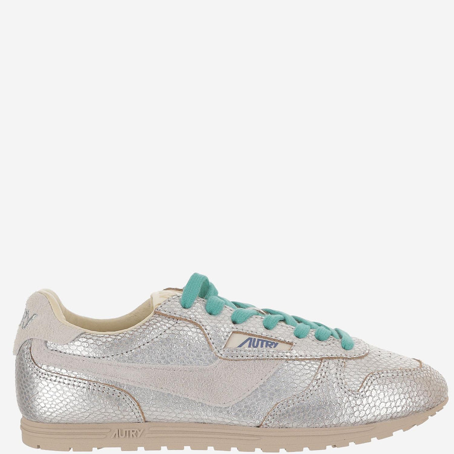 Sneakers Windspin Low Silver Leather Trainers